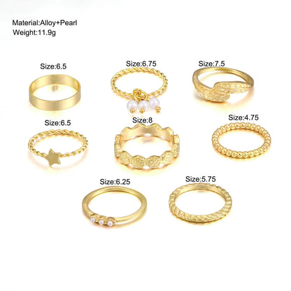 Ig Style Simple Style Leaf Waves Flower Rhinestones Alloy Wholesale Rings