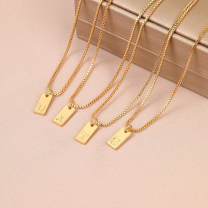 Ig Style Simple Style Letter Alloy Plating Women'S Pendant Necklace