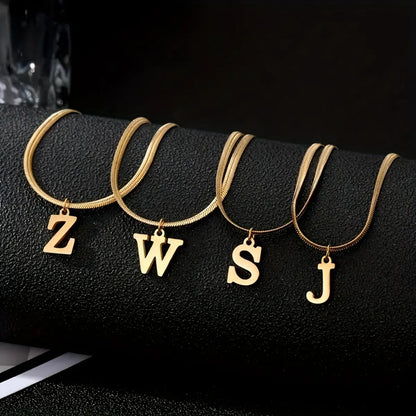 IG Style Simple Style Letter Ferroalloy Gold Plated Women's Pendant Necklace