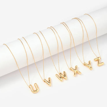 Ig Style Simple Style Letter Stainless Steel Copper Polishing Plating 18k Gold Plated Pendant Necklace