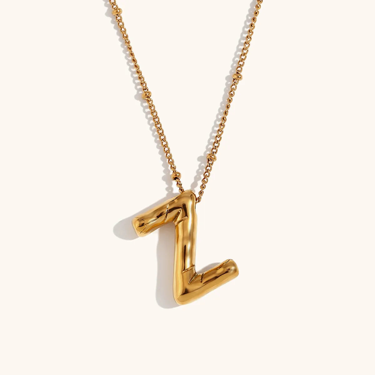 Ig Style Simple Style Letter Stainless Steel Plating 18k Gold Plated Pendant Necklace