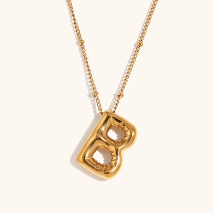 Ig Style Simple Style Letter Stainless Steel Plating 18k Gold Plated Pendant Necklace