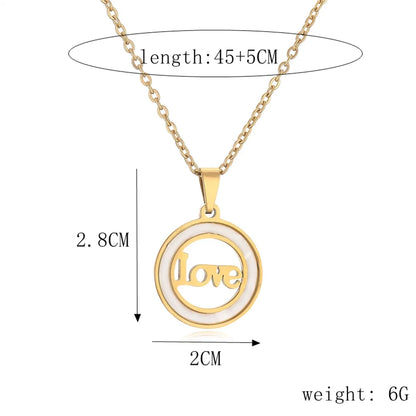 Ig Style Simple Style Love Heart Shape Lock Stainless Steel Plating Inlay Zircon Pendant Necklace