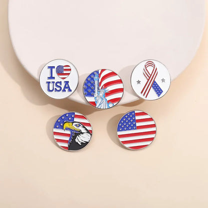 IG Style Simple Style National Flag Eagle Zinc Alloy Enamel Plating Unisex Brooches