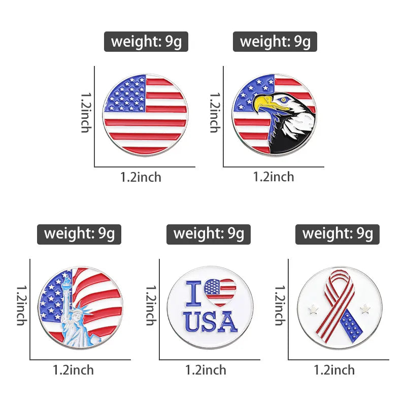 IG Style Simple Style National Flag Eagle Zinc Alloy Enamel Plating Unisex Brooches