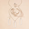 IG Style Simple Style Rectangle Ferroalloy Hollow Out Women'S Jewelry Set