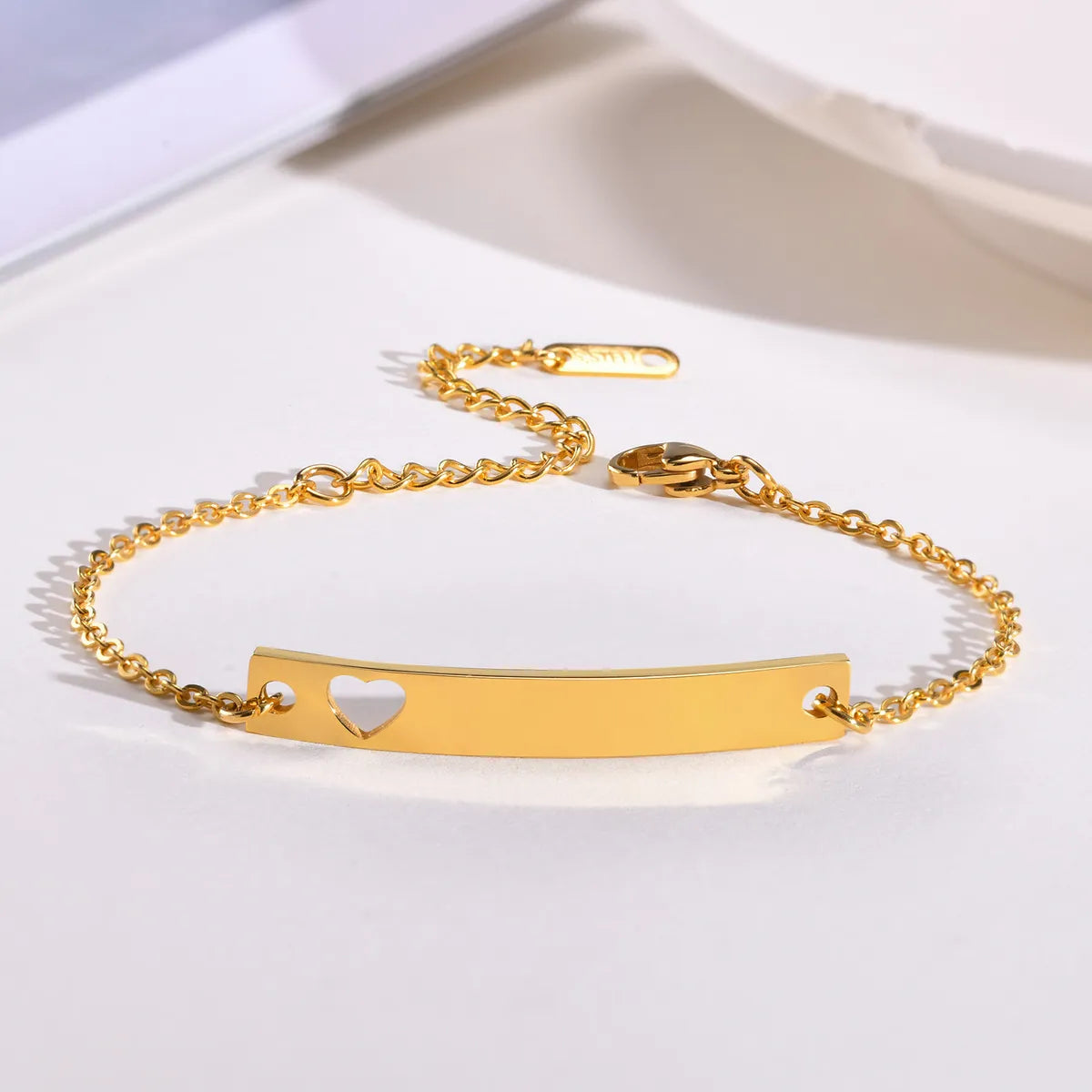 Ig Style Simple Style Rectangle Stainless Steel Polishing Plating 18k Gold Plated Bracelets