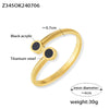 IG Style Simple Style Round Lines 304 Stainless Steel 18K Gold Plated Acrylic Shell Bangle In Bulk