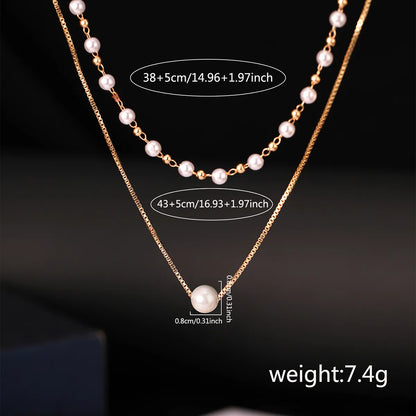 IG Style Simple Style Round Resin Copper Pearl Women'S Necklace