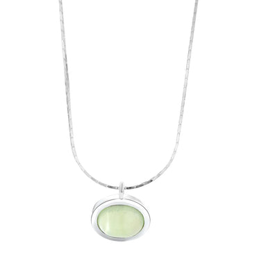 Ig Style Simple Style Round Sterling Silver Artificial Gemstones Pendant Necklace In Bulk