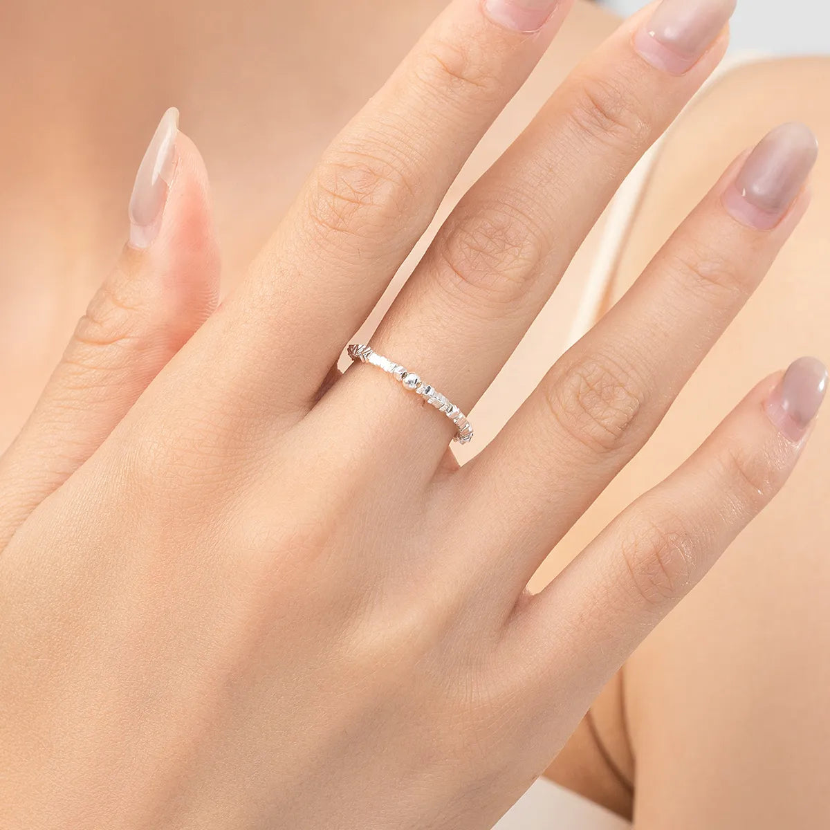 Ig Style Simple Style Round Sterling Silver Plating Silver Plated Rings