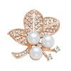 IG Style Simple Style Shiny Leaf Flower Alloy Inlay Rhinestones Pearl Women'S Brooches