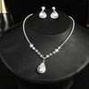 IG Style Simple Style Shiny Water Droplets Zinc Alloy Inlay Rhinestones Zircon Women'S Jewelry Set