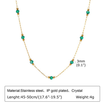 IG Style Simple Style Solid Color 18K Gold Plated 201 Stainless Steel Mostacilla Wholesale Necklace