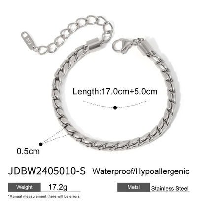 IG Style Simple Style Solid Color 304 Stainless Steel Women'S Bracelets Necklace