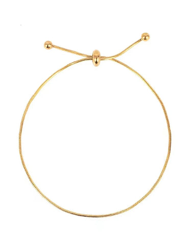 IG Style Simple Style Solid Color 304 Stainless Steel 18K Gold Plated Bracelets In Bulk