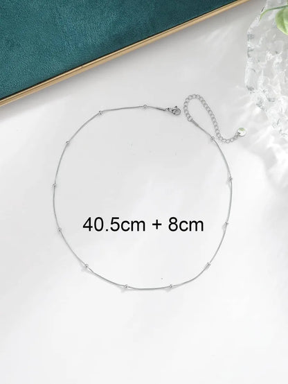 Ig Style Simple Style Solid Color Stainless Steel Necklace