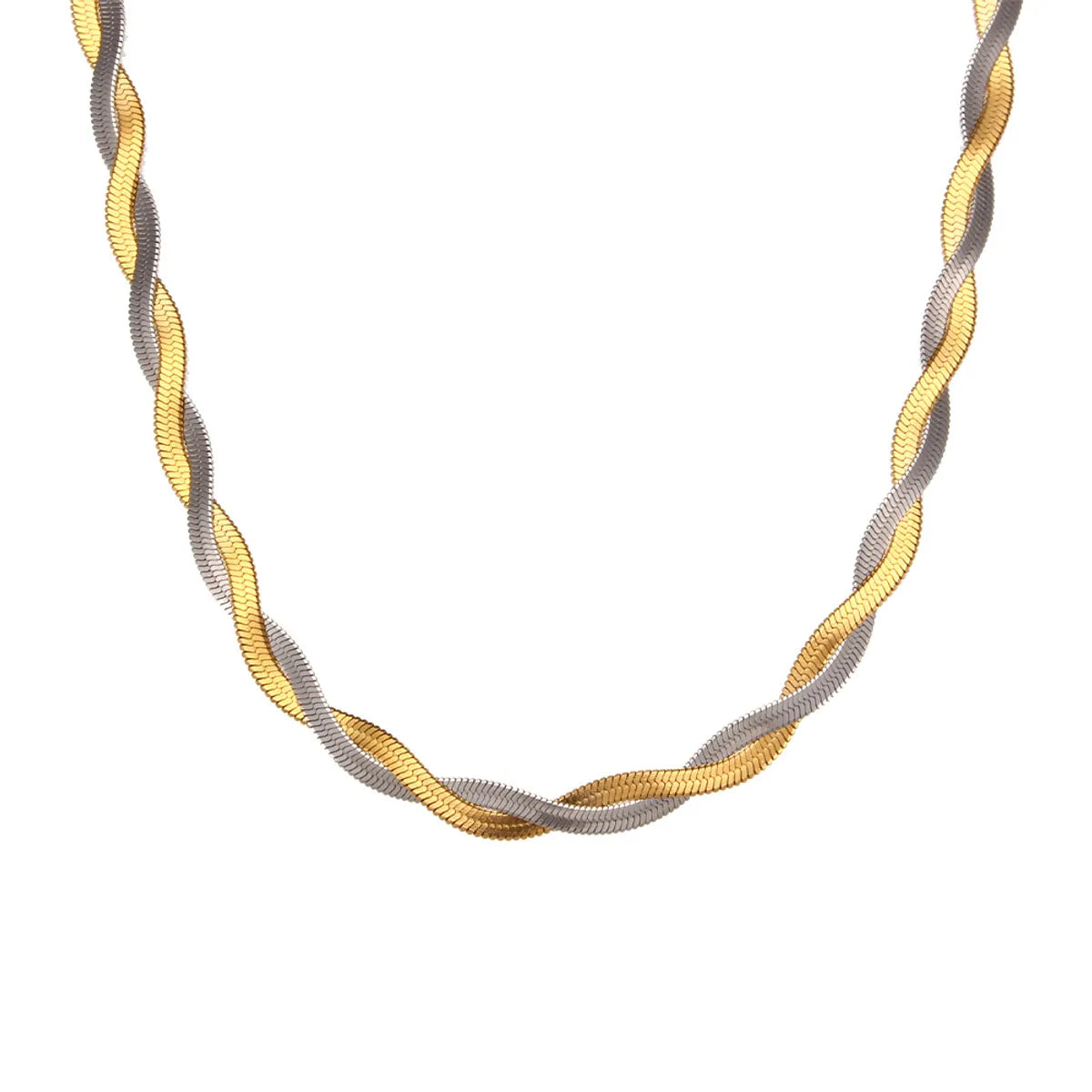 Ig Style Simple Style Solid Color Stainless Steel Plating 18k Gold Plated Necklace