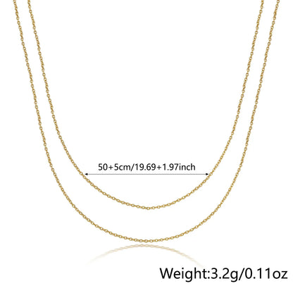 Ig Style Simple Style Solid Color Sterling Silver Plating 18k Gold Plated White Gold Plated Necklace