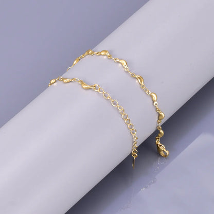 IG Style Simple Style Solid Color Titanium Steel 18K Gold Plated Bracelets In Bulk