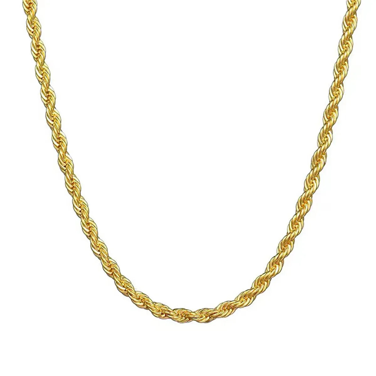 Ig Style Simple Style Solid Color Titanium Steel Plating 18k Gold Plated Necklace