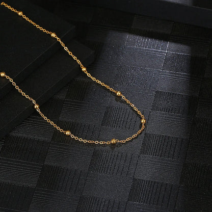 Ig Style Simple Style Solid Color Titanium Steel Plating Necklace