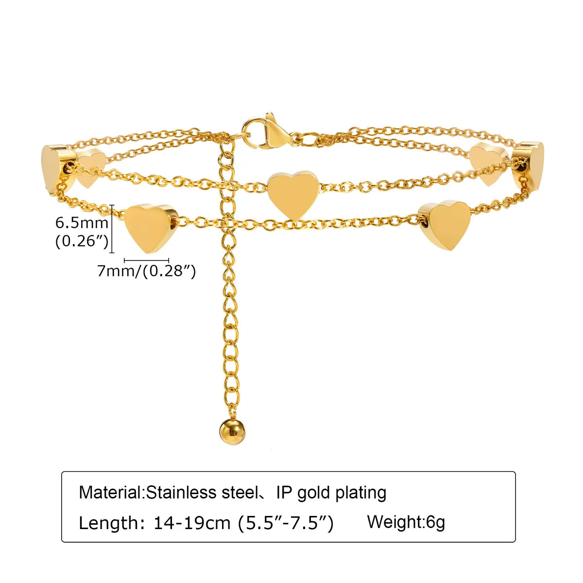 IG Style Simple Style Star Heart Shape 201 Stainless Steel Shell Zircon Bracelets In Bulk