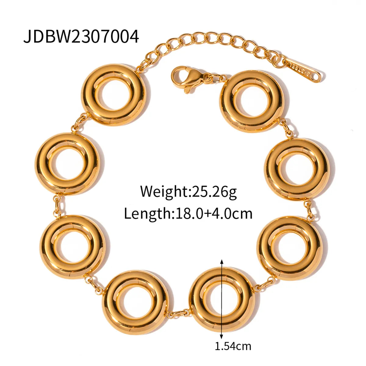 Wholesale Jewelry IG Style Simple Style Streetwear Circle 304 Stainless Steel Plating Bracelets Earrings