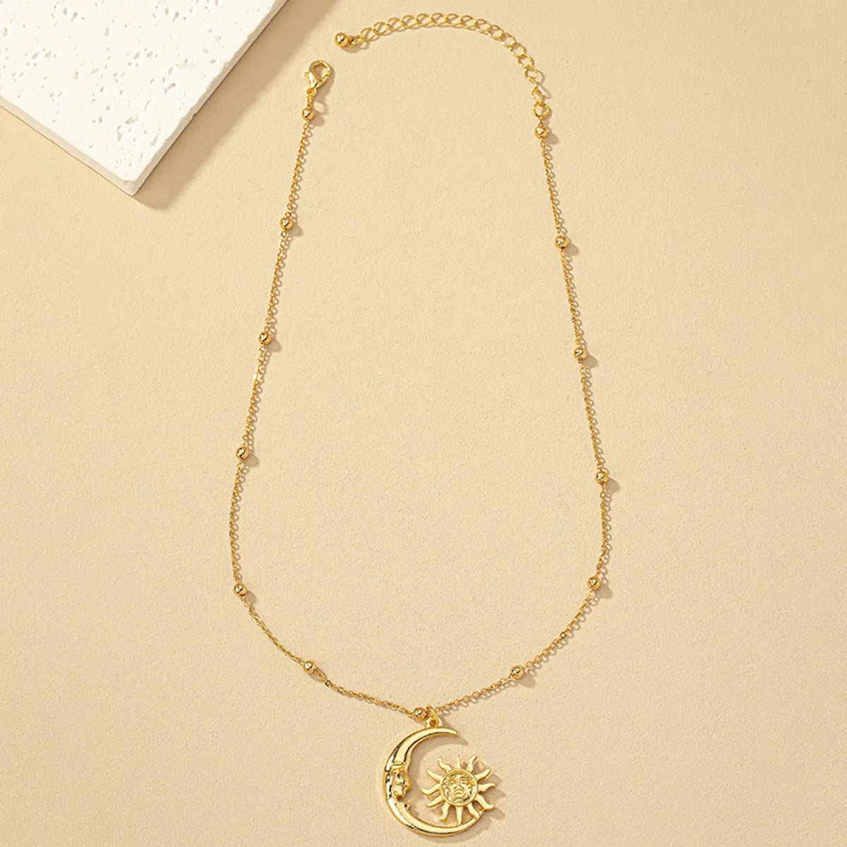 Ig Style Simple Style Sun Moon Alloy Plating Women's Pendant Necklace