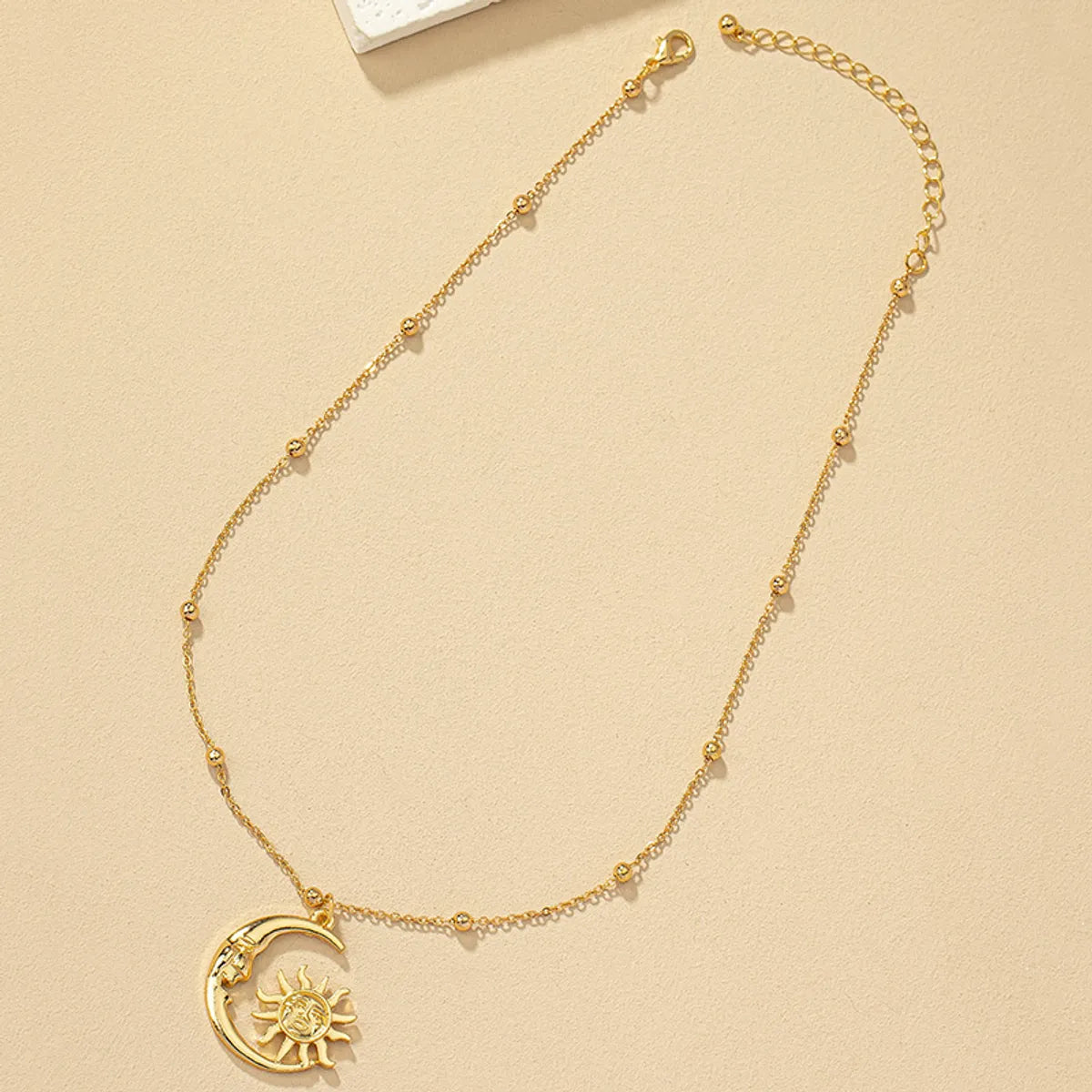 Ig Style Simple Style Sun Moon Alloy Plating Women's Pendant Necklace