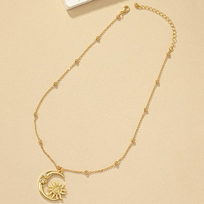 Ig Style Simple Style Sun Moon Alloy Plating Women's Pendant Necklace