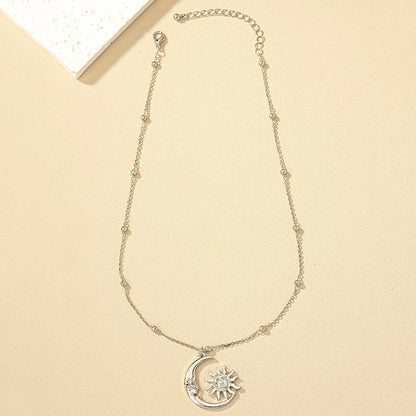 Ig Style Simple Style Sun Moon Alloy Plating Women's Pendant Necklace