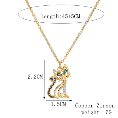 Ig Style Simple Style Tortoise Animal Bird Copper Plating Inlay Zircon Gold Plated Pendant Necklace