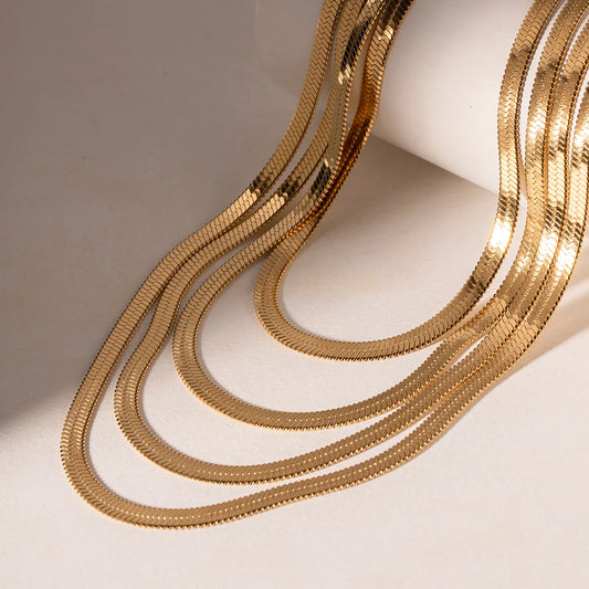 Ig Style Solid Color Stainless Steel Plating 18k Gold Plated Necklace