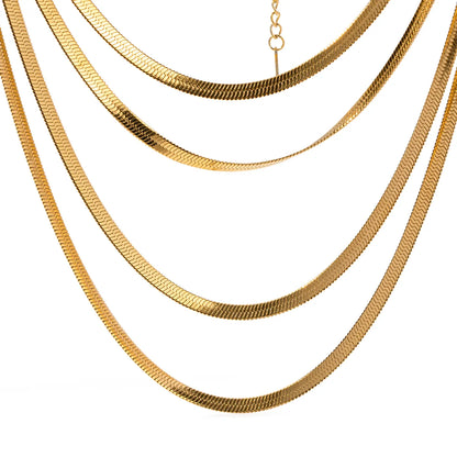 Ig Style Solid Color Stainless Steel Plating 18k Gold Plated Necklace