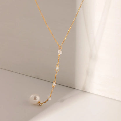 Ig Style Solid Color Stainless Steel Plating 18k Gold Plated Necklace