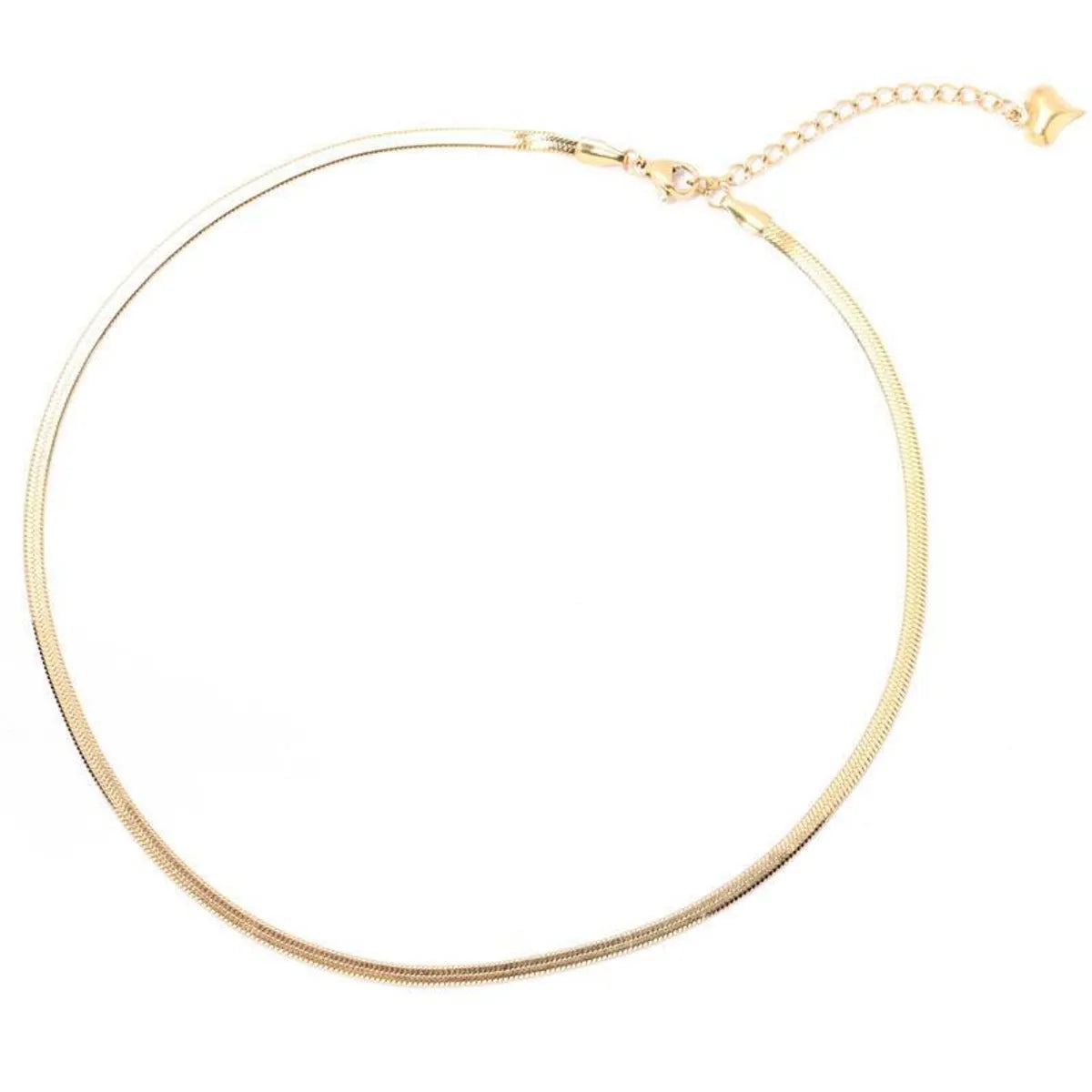 Ig Style Solid Color Titanium Steel Plating 18k Gold Plated Choker