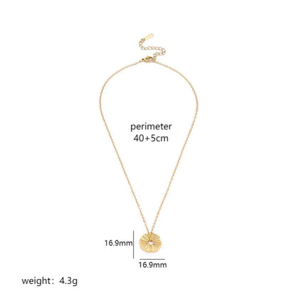 Stainless Steel 18K Gold Plated IG Style Enamel Plating Star Moon Heart Shape Pendant Necklace