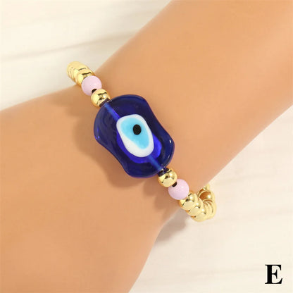 Ig Style Streetwear Irregular Eye Glass Copper Plating 18k Gold Plated Women'S Bracelets