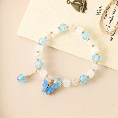 IG Style Sweet Butterfly Beaded Crystal Wholesale Bracelets