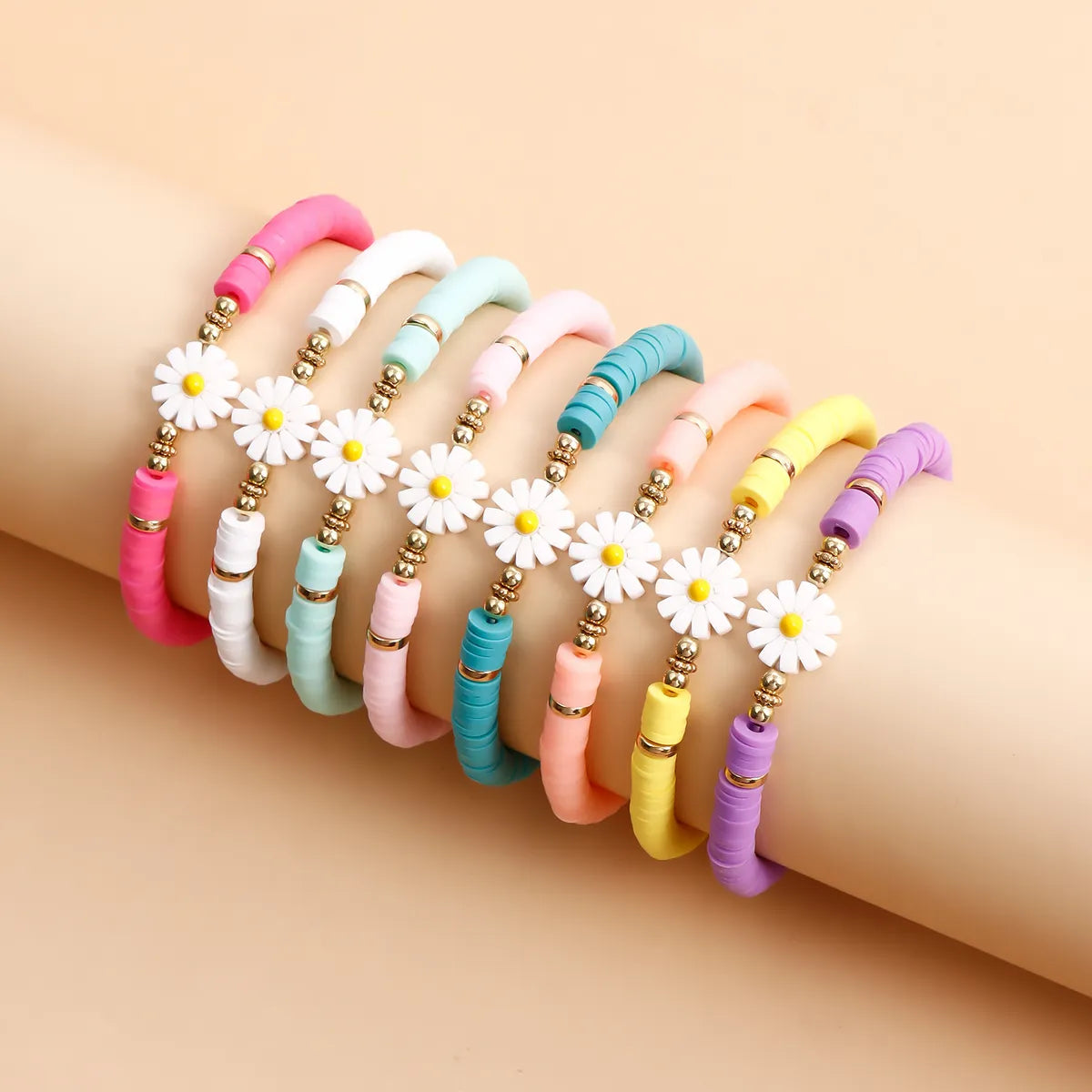 IG Style Sweet Flower Soft Clay Wholesale Bracelets