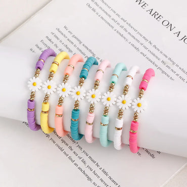 IG Style Sweet Flower Soft Clay Wholesale Bracelets