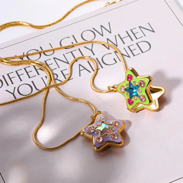 Ig Style Sweet Heart Shape Copper Plating 18k Gold Plated Pendant Necklace