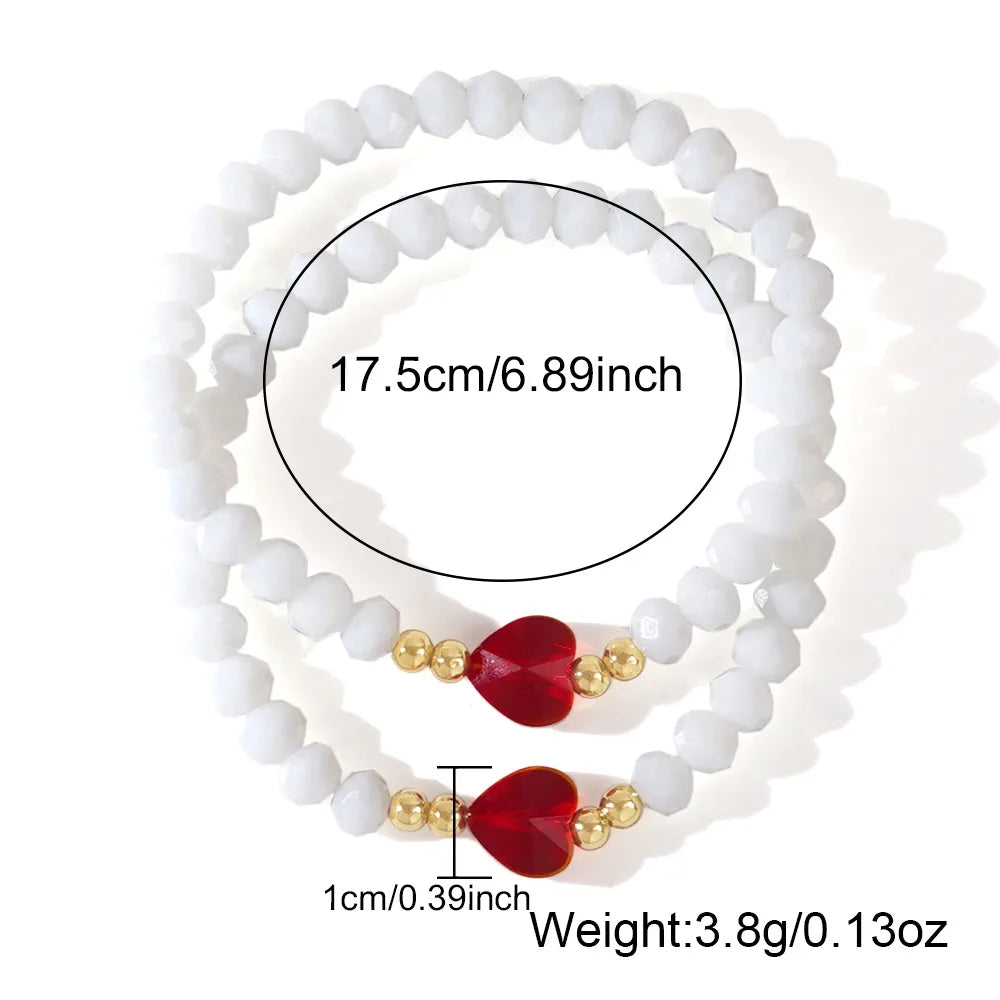 IG Style Sweet Simple Style Heart Shape Artificial Crystal Wholesale Bracelets