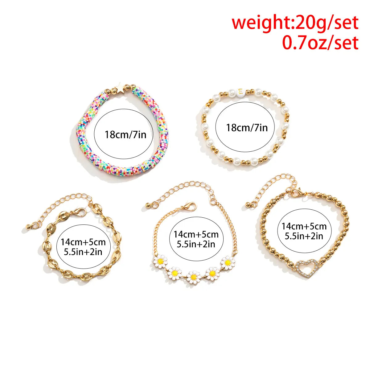 IG Style Sweet Star Daisy Alloy Soft Clay Plating Women's Bracelets