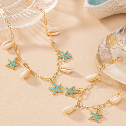 IG Style Vacation Modern Style Starfish Shell Alloy Shell Women'S Bracelets Necklace