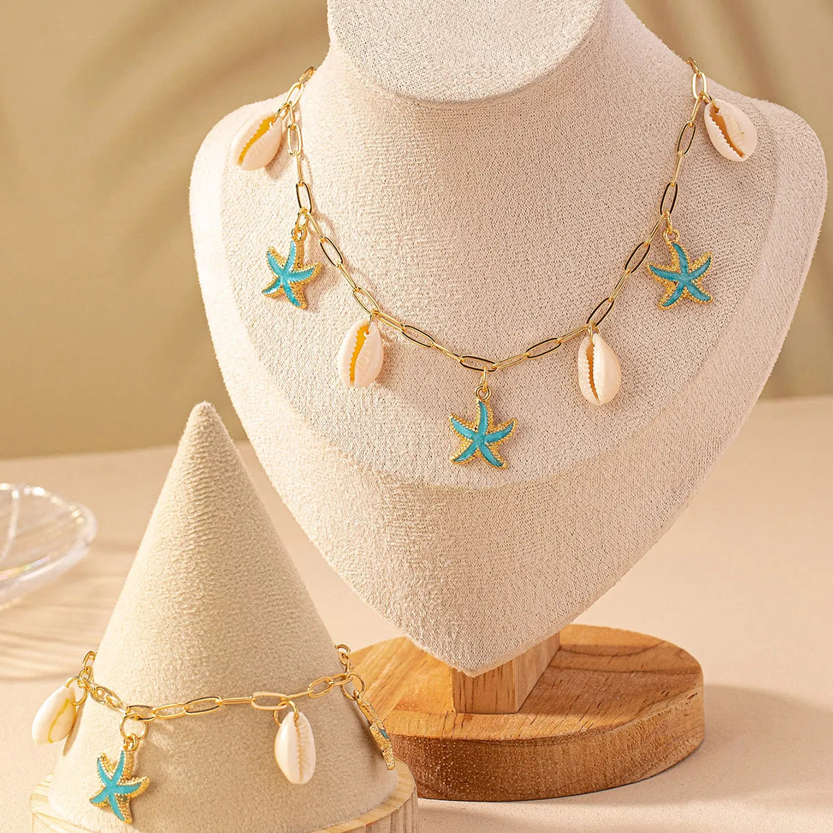 IG Style Vacation Modern Style Starfish Shell Alloy Shell Women'S Bracelets Necklace