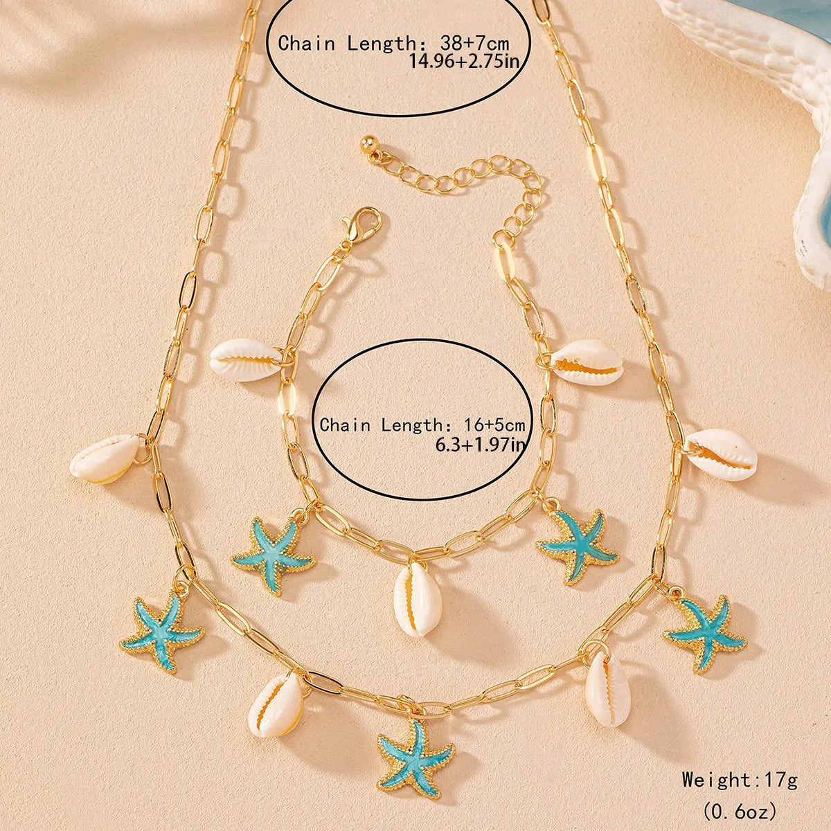 IG Style Vacation Modern Style Starfish Shell Alloy Shell Women'S Bracelets Necklace