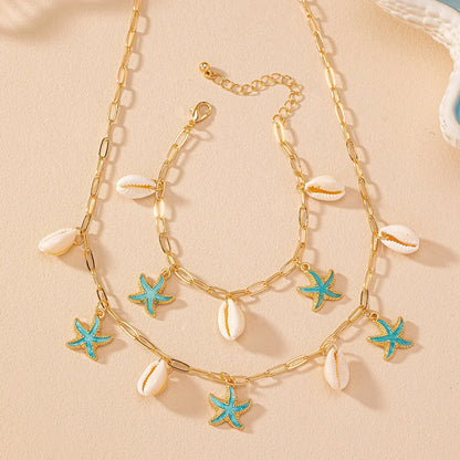 IG Style Vacation Modern Style Starfish Shell Alloy Shell Women'S Bracelets Necklace