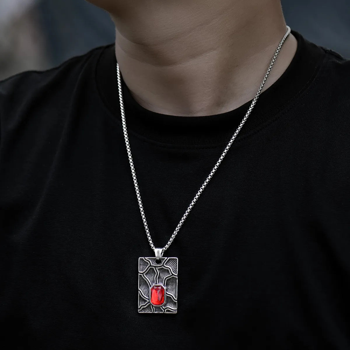 IG Style Vintage Style Punk Geometric Titanium Steel Unisex Pendant Necklace